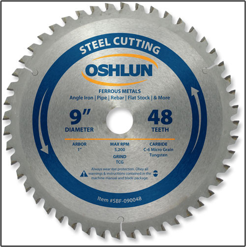 #SBF-090048 - OSHLUN Steel & Ferrous Metal Cutting Blade - 9