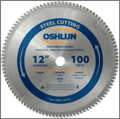 #SBF-120100 - OSHLUN Steel & Ferrous Metal Cutting Blade - 12