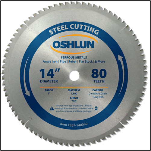 #SBF-140080 - OSHLUN Steel & Ferrous Metal Cutting Blade - 14