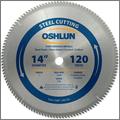 #SBF-140120 - OSHLUN Steel & Ferrous Metal Cutting Blade - 14