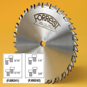4-Pc. Cutter Set For Finger & Box Joints - Makes 3/16" & 5/16" and 1/4" & 3/8" Cuts - Made by Forrest